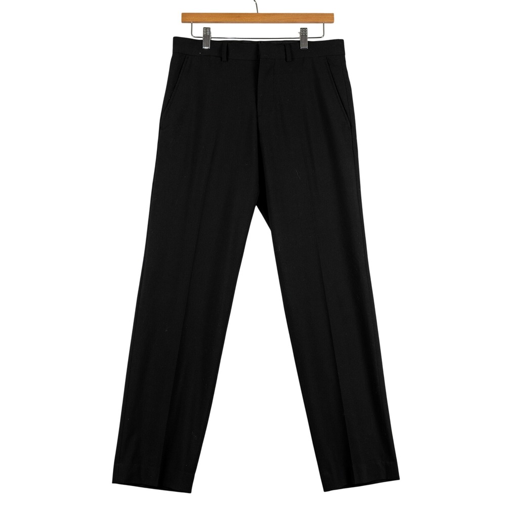 J Ferrar Slim Fit Black‎ Dress Pants Trousers Mens Size 30x30